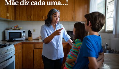 Mãe diz cada uma...! (Foto: criação IA)