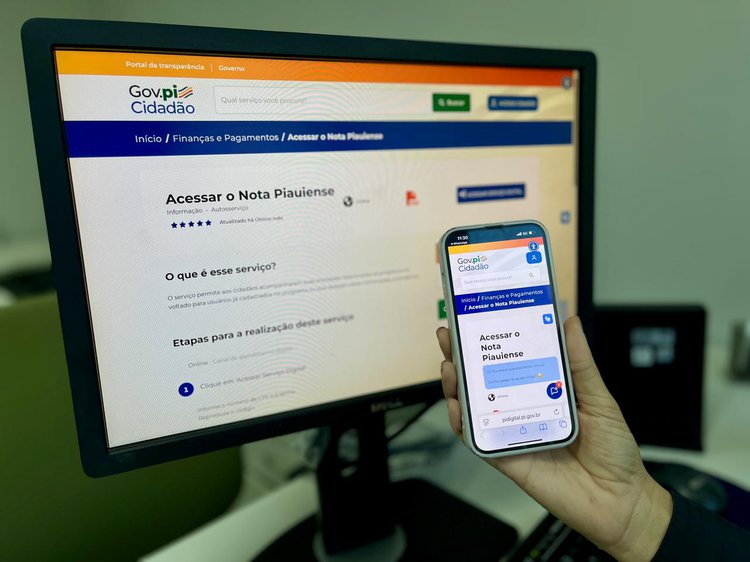 Nota Piauiense já está disponível na plataforma Gov.pi Cidadão.