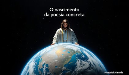 O nascimento da poesia concreta I (Foto: criado por IA)