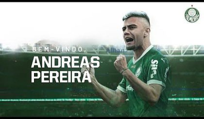 Palmeiras investe €10 milhões e anuncia Andreas Pereira como novo camisa 8 até 2028 (Foto: Reprodução) Palmeiras investe €10 milhões e anuncia Andreas Pereira como novo camisa 8 até 2028 (Foto: Reprodução)