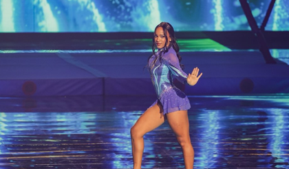 Rebeca Andrade anuncia pausa no solo por questões de saúde. (Foto: Globo - Beatriz Damy/Reprodução Instagram)