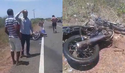 Acidente entre motos mata dois homens e fere gravemente menina na PI-223 (Foto: Reprodução/Redes Sociais) Acidente entre motos mata dois homens e fere gravemente menina na PI-223 (Foto: Reprodução/Redes Sociais)