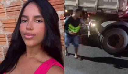 Colisão entre moto e caminhão deixa uma pessoa morta e duas feridas em Floriano. (Foto: Reprodução/Redes Sociais)
