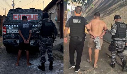 Criminosos são presos suspeitos de roubar carros de clientes de lava-jatos (Foto: Divulgação/PCPI)