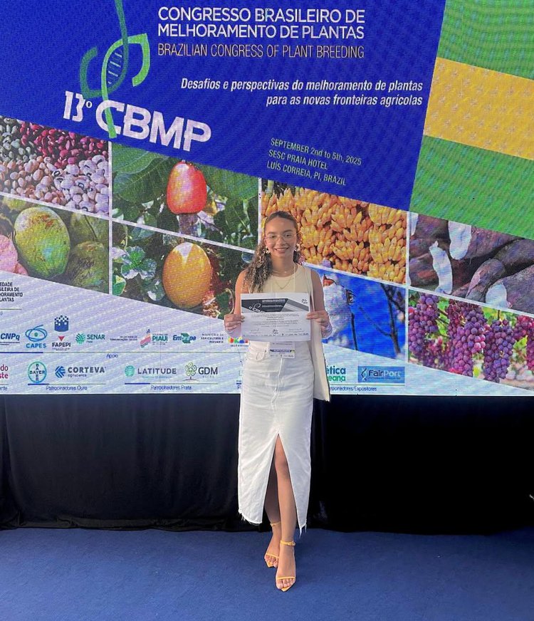 Estudantes da UFPI são premiadas em Congresso Brasileiro de Melhoramento de Plantas (13o CBMP).