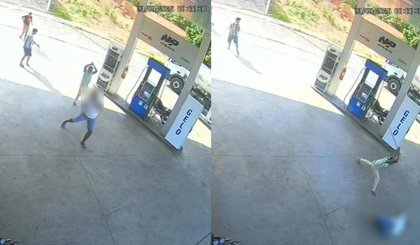 Homem é agredido e baleado em briga em posto de combustível. (Foto: Reprodução) Homem é agredido e baleado em briga em posto de combustível. (Foto: Reprodução)