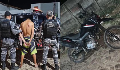 Homem é preso por assassinato em Piripiri horas após o crime. (Foto: Divulgação/PMPI) Homem é preso por assassinato em Piripiri horas após o crime. (Foto: Divulgação/PMPI)