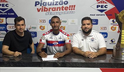 Piauí anuncia contratação do zagueiro Leandro Amorim para 2026. (Foto: Divulgação/Piauí E.C.) Piauí anuncia contratação do zagueiro Leandro Amorim para 2026. (Foto: Divulgação/Piauí E.C.)