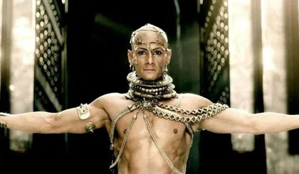 Rodrigo Santoro mostra bastidores de 300 e o trabalho para viver Xerxes (Foto: Reprodução) Rodrigo Santoro mostra bastidores de 300 e o trabalho para viver Xerxes (Foto: Reprodução)