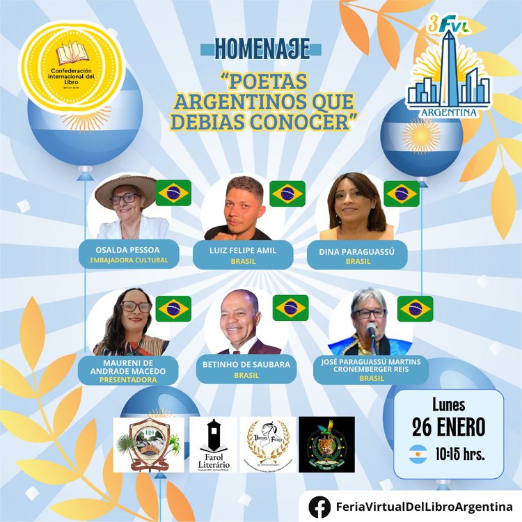 3ª Feira virtual do livro na Argentina.