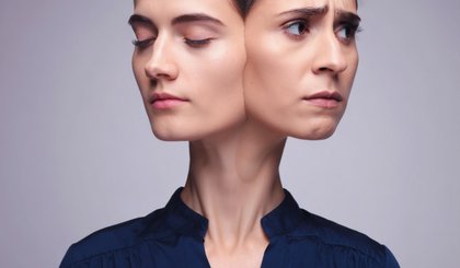 Cabeça de mulher em dois tempos (Foto: Gerado por IA)