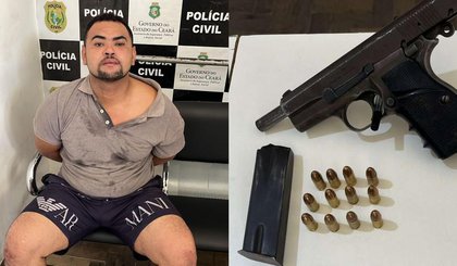 Criminoso do Piauí na lista dos mais procurados do Brasil é preso após tentativa de homicídio no Ceará. (Foto: Divulgação/Polícia Militar do Ceará) Criminoso do Piauí na lista dos mais procurados do Brasil é preso após tentativa de homicídio no Ceará. (Foto: Divulgação/Polícia Militar do Ceará)
