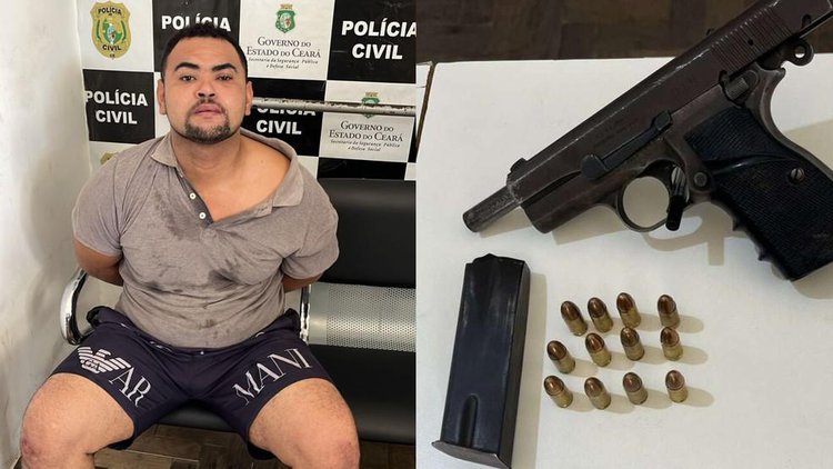 Criminoso do Piauí na lista dos mais procurados do Brasil é preso após tentativa de homicídio no Ceará.