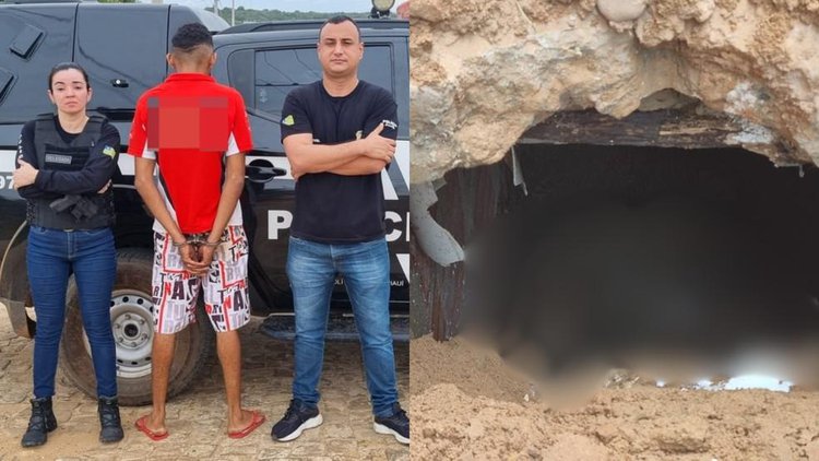 Jovem é preso após matar homem e ocultar corpo em fossa no Piauí.