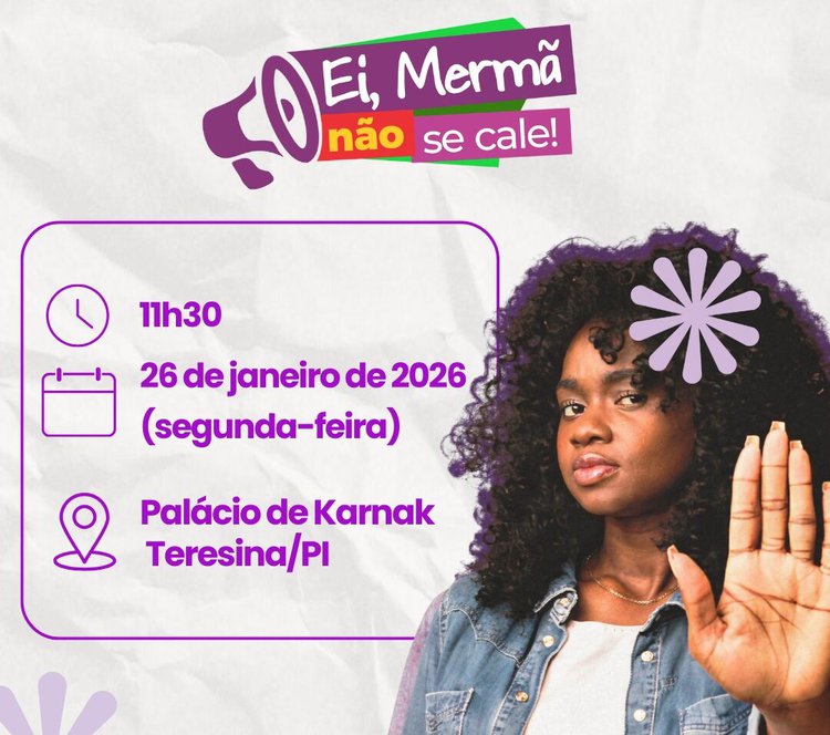 Ministra das Mulheres anuncia investimentos na proteção às mulheres do Piauí nesta segunda (26), em Teresina.
