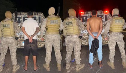 Suspeitos de matar carroceiro em 2025 são capturados pela polícia. (Foto: Divulgação/SSP-PI)