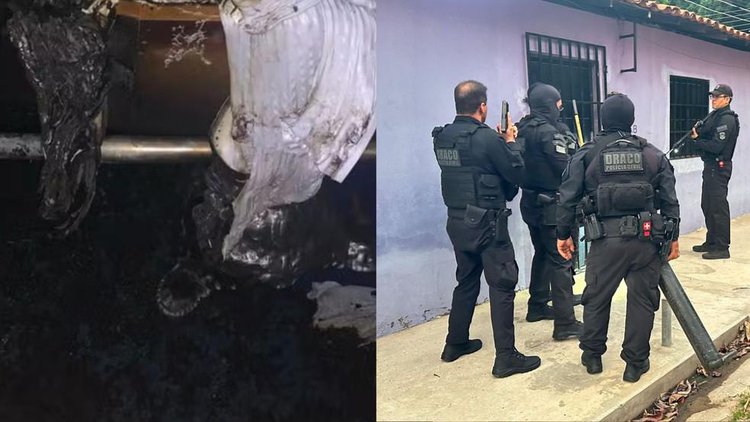 Dupla é presa suspeita de invadir velório e incendiar caixão.