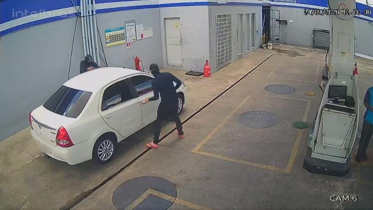 Assaltantes levaram R$ 8 mil de posto de gasolina em Teresina.