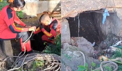 Bombeiros fazem buscas por homem que desapareceu após cair em bueiro em Teresina. (Foto: Renan Nunes/TV Clube) Bombeiros fazem buscas por homem que desapareceu após cair em bueiro em Teresina. (Foto: Renan Nunes/TV Clube)