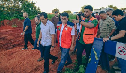 Defesa Civil do Piauí monitora situação da Barragem Barra do Campestre e orienta moradores em Coronel José Dias. (Foto: Ascom Semarh) Defesa Civil do Piauí monitora situação da Barragem Barra do Campestre e orienta moradores em Coronel José Dias. (Foto: Ascom Semarh)