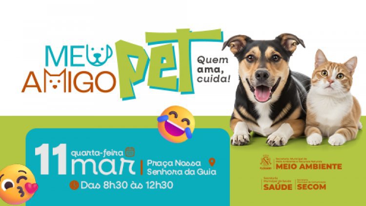 Programa “Meu Amigo Pet” leva serviços de saúde animal ao bairro Nossa Senhora da Guia nesta quarta (11).