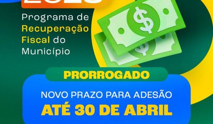 REFIS: Prefeitura de Floriano divulga novo prazo de adesão ao programa. (Foto: Divulgação/Prefeitura de Floriano)