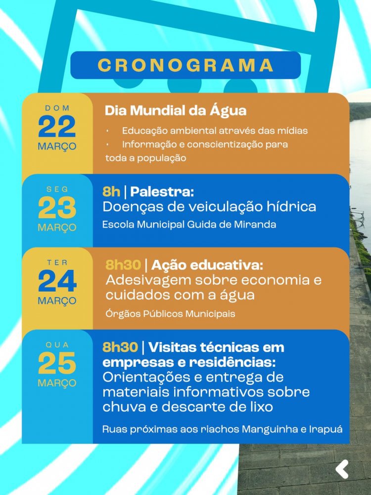 SEMAN de Floriano realiza programação especial na Semana da Água.