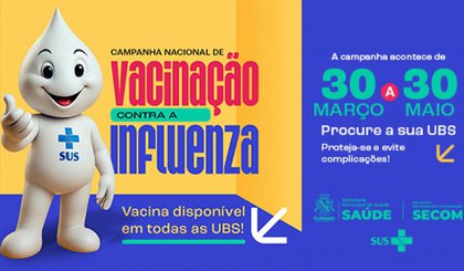 Vacina contra a influenza já está disponível em todas as UBS de Floriano. (Foto: Divulgação/Prefeitura de Floriano)