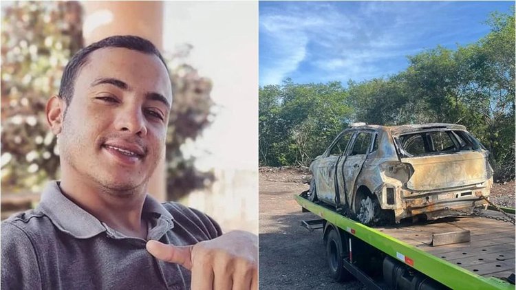 Carro de motorista de app encontrado morto é achado queimado no Piauí.