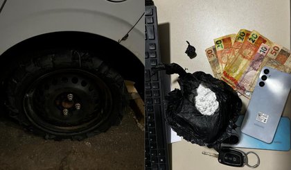 Casal é detido no PI após perseguição policial e apreensão de drogas. (Foto: Divulgação/Polícia Militar) Casal é detido no PI após perseguição policial e apreensão de drogas. (Foto: Divulgação/Polícia Militar)