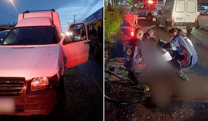 Ciclista morre após colisão com furgão em Teresina. (Foto: Divulgação/Polícia Militar) Ciclista morre após colisão com furgão em Teresina. (Foto: Divulgação/Polícia Militar)