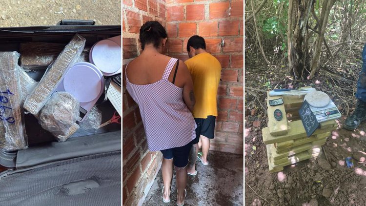 Polícia descobre tonel com drogas em operação em Teresina.