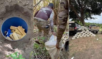 Polícia encontra mais de 800 kg de drogas em operação no Maranhão. (Foto: Divulgação/SSP-PI) Polícia encontra mais de 800 kg de drogas em operação no Maranhão. (Foto: Divulgação/SSP-PI)