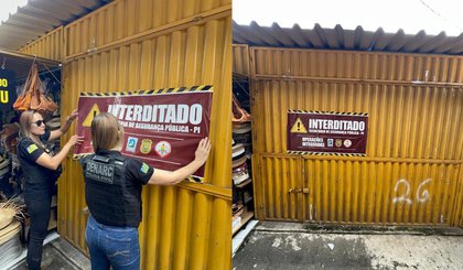 Polícia interdita trailer que vendia drogas no Mercado Central de Teresina. (Foto: Reprodução) Polícia interdita trailer que vendia drogas no Mercado Central de Teresina. (Foto: Reprodução)