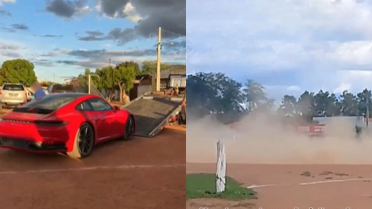 Polícia recolhe Porsche e picape após flagrante de risco em São Raimundo Nonato.