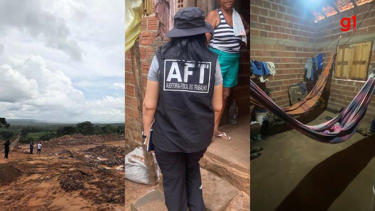 Trabalhadores resgatados de condições análogas à escravidão no Piauí.