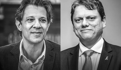 Vox Brasil: No cenário para o primeiro turno, Tarcísio aparece com 48,2% das intenções de voto, contra 32,3% de Haddad. (Haddad: Diogo Zacarias / Tarcísio: Alberto Ruy/Divulgação) (Foto: Haddad: Diogo Zacarias / Tarcísio: Alberto Ruy/Divulgação) Vox Brasil: No cenário para o primeiro turno, Tarcísio aparece com 48,2% das intenções de voto, contra 32,3% de Haddad. (Haddad: Diogo Zacarias / Tarcísio: Alberto Ruy/Divulgação) (Foto: Haddad: Diogo Zacarias / Tarcísio: Alberto Ruy/Divulgação)
