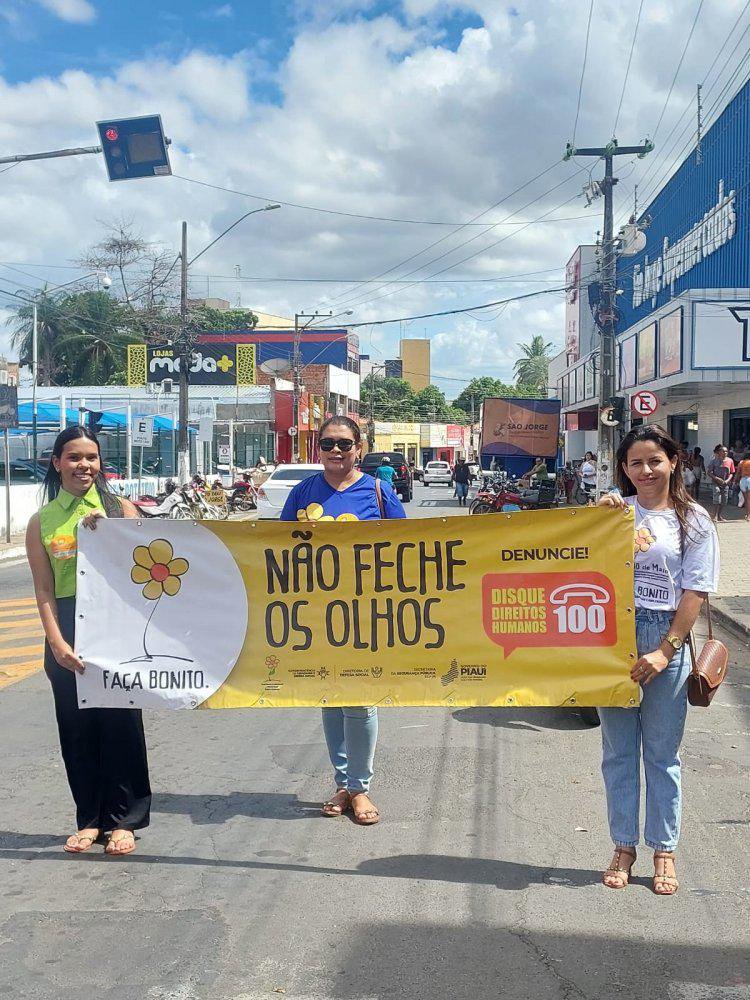 Floriano realiza blitz educativa contra abuso infantil.