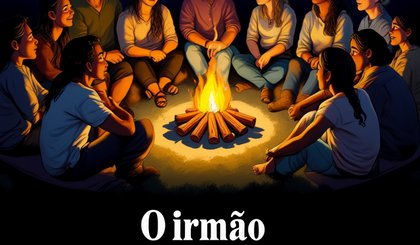 O irmão desastrado (Foto: Gerado por IA)