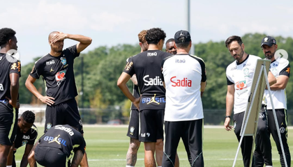 Brasil treina em Nova Jersey antes de enfrentar o Haiti. (Foto: Rafael Ribeiro e Nelson Terme/CBF/Reprodução Instagram
