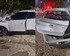 Colisão entre carros deixa três feridos em Parnaíba. (Foto: Divulgação/Polícia Militar