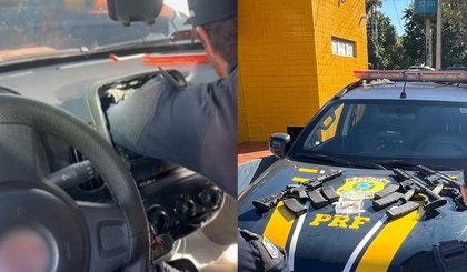 Em Picos, PRF apreende três fuzis escondidos em carro durante abordagem