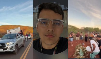Familiares de estudante de direito morto em acidente fazem carreata por justiça no Sul do Piauí (Foto: Reprodução/TV Clube) Familiares de estudante de direito morto em acidente fazem carreata por justiça no Sul do Piauí (Foto: Reprodução/TV Clube)