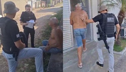 Homem condenado por matar amante queimada é preso em Teresina. (Foto: Divulgação/SSP-PI