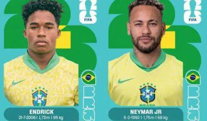 Panini lança novas figurinhas de Neymar e Endrick para álbum da Copa
