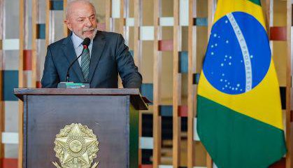 Presidente da República, Luiz Inácio Lula da Silva, durante declaração conjunta à imprensa, no Palácio do Planalto (Foto: Ricardo Stuckert/PR