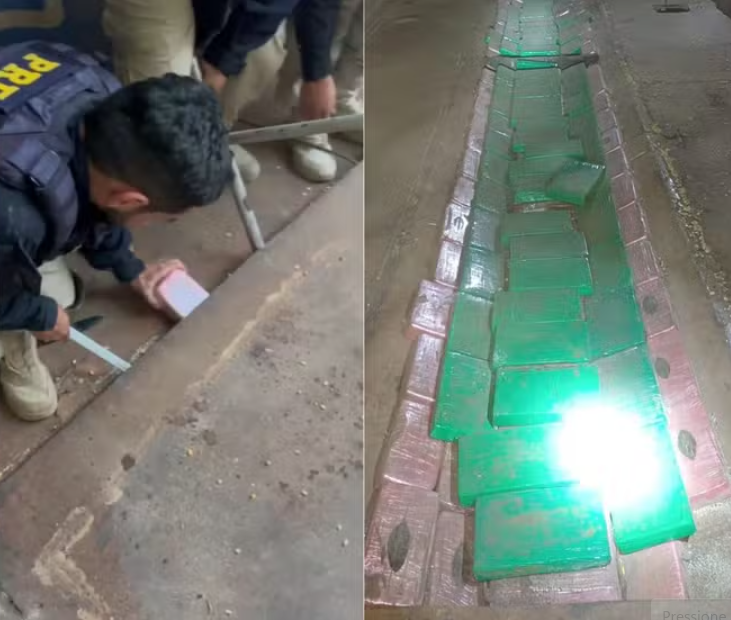 PRF intercepta carga com 400 kg de cocaína em Oeiras.