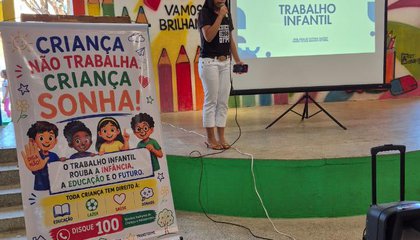 Projeto da UFPI promove ação educativa sobre trabalho infantil e saúde em escola de Teresina (Foto: Divulgação / UFPI
