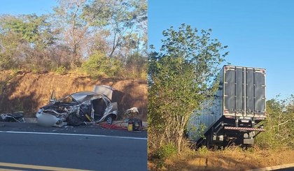Colisão na BR-343 deixa um morto e dois feridos Colisão na BR-343 deixa um morto e dois feridos