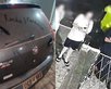 Dupla é detida após deixar mensagem de facção criminosa em carro de policial. (Foto: Divulgação/Polícia Militar